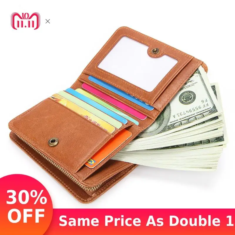 Vintage Men Wallets Genuine Leather Wallet for Credit Card Holder Money