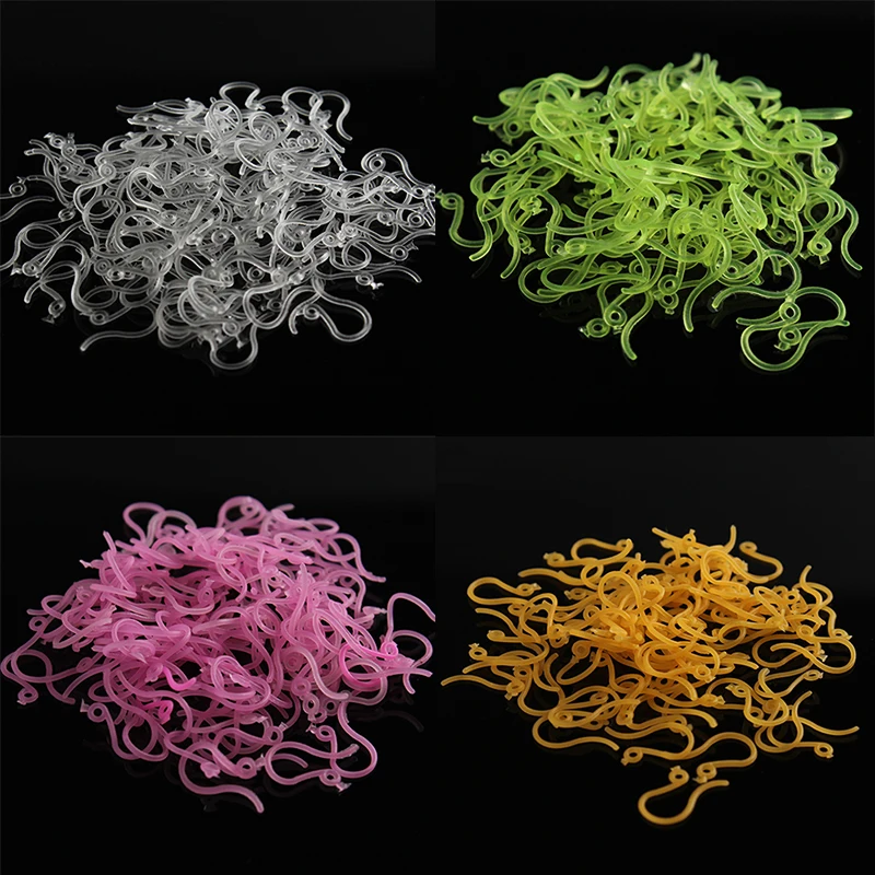 500pcs 6 Colors Plastic Earring Hooks Wires DIY Findings Earrings Clasps Fittings Jewelry Making Accessories | Украшения и