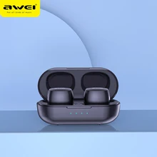 AWEI T13 TWS настоящие беспроводные Bluetooth наушники, бас, HiFi, в ухо, мини Капсула, сенсорный контакт с микрофоном, Hi-Fi, стерео, игровые наушники