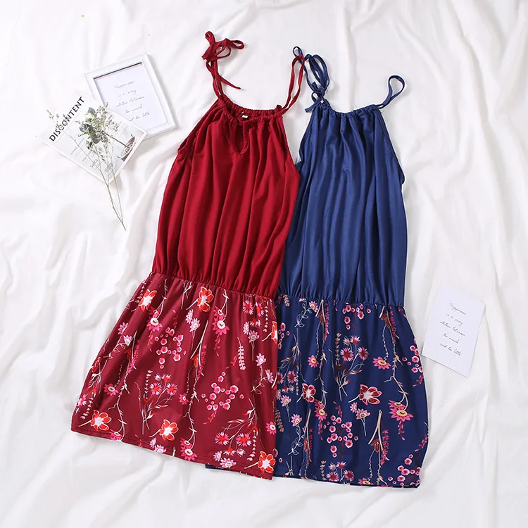 

2019 Spring Korean-style College Style Elegant Versatile Strapped Dress Women's Fashion New Style Casual Western Style 5.23