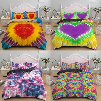 

Tie Dye Duvet Cover Boho Psychedelic Luxury Bedding Set Comforter Nordic Beds Covers Abstract Print Bedroom Decor Bed Linen
