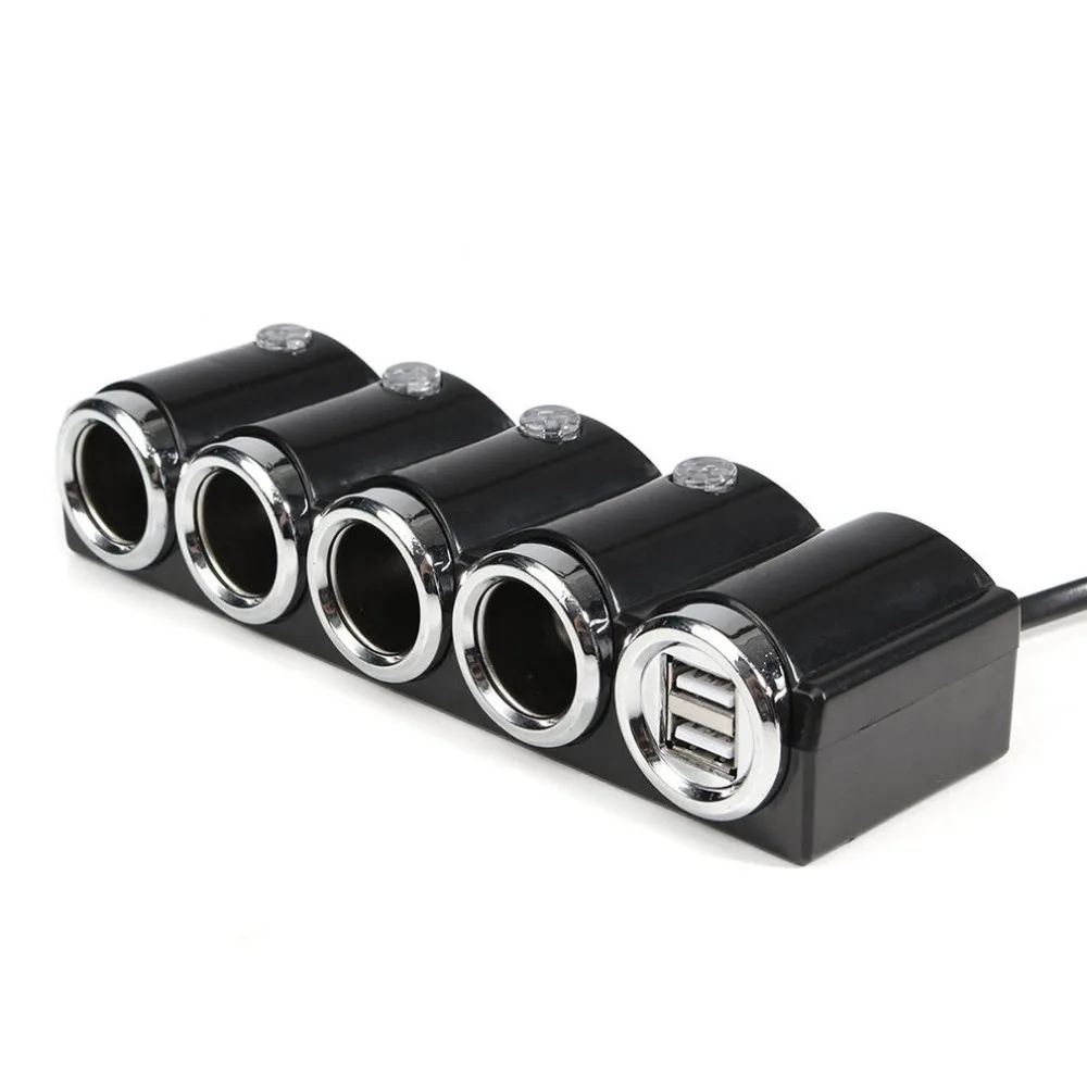 DC 12 V/24 V USB 4 Way мульти разветвитель автомобильного прикуривателя USB зарядное устройство адаптер питания с переключателем зарядное устройство для iPhone