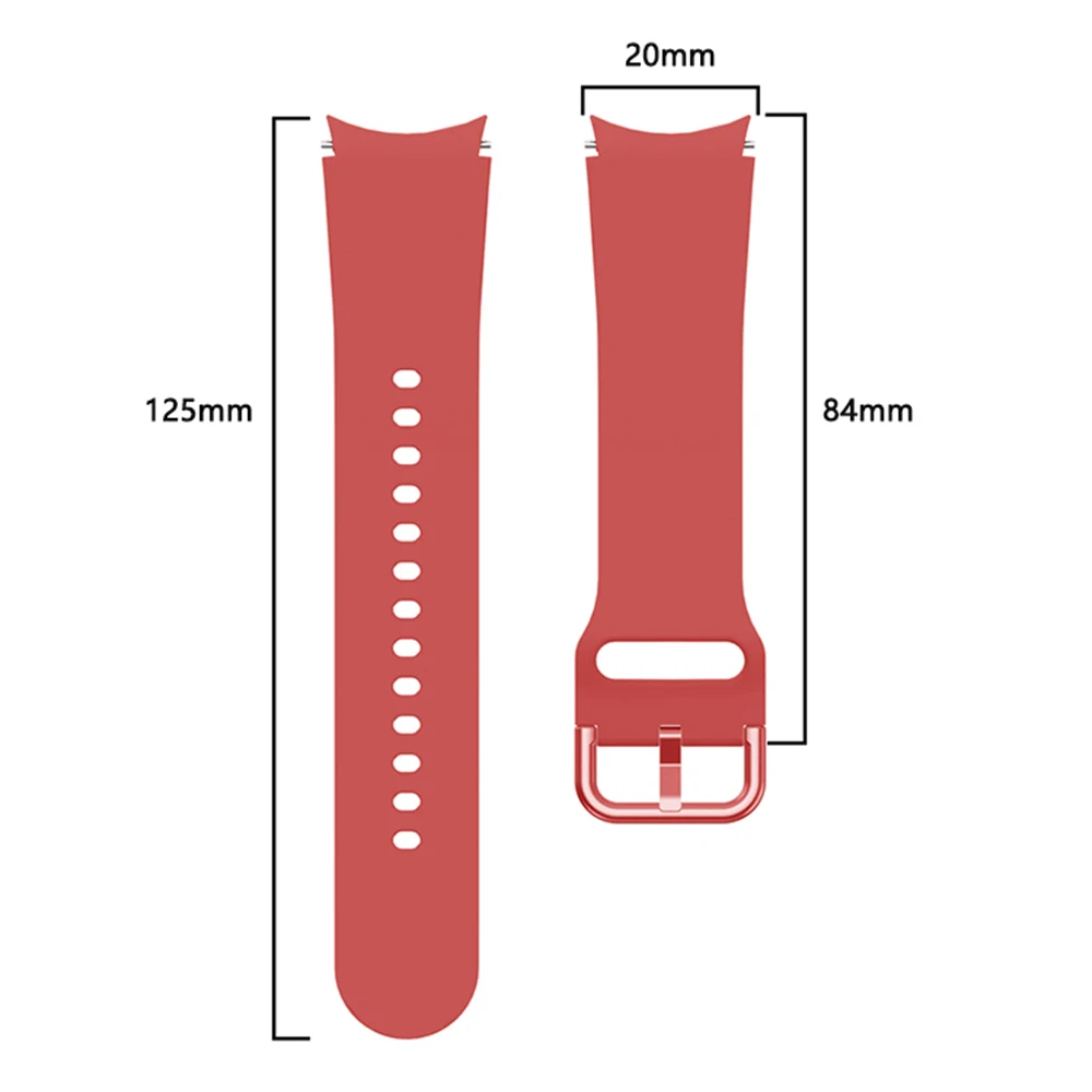 Versatile 20mm Silicone Smart Watch Strap in Black