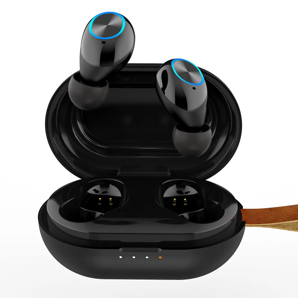 Bluetooth V5.0 наушники 3D стерео звук спортивные наушники беспроводные наушники с двойным микрофоном с зарядным док-кабелем# D1