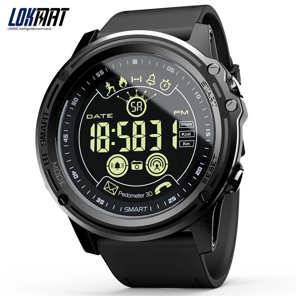 Смарт-часы LOKMAT MK07, IP68, водонепроницаемые, с фитнес-трекером, шагомером, удаленной камерой для мужчин и женщин, для Android/iOS