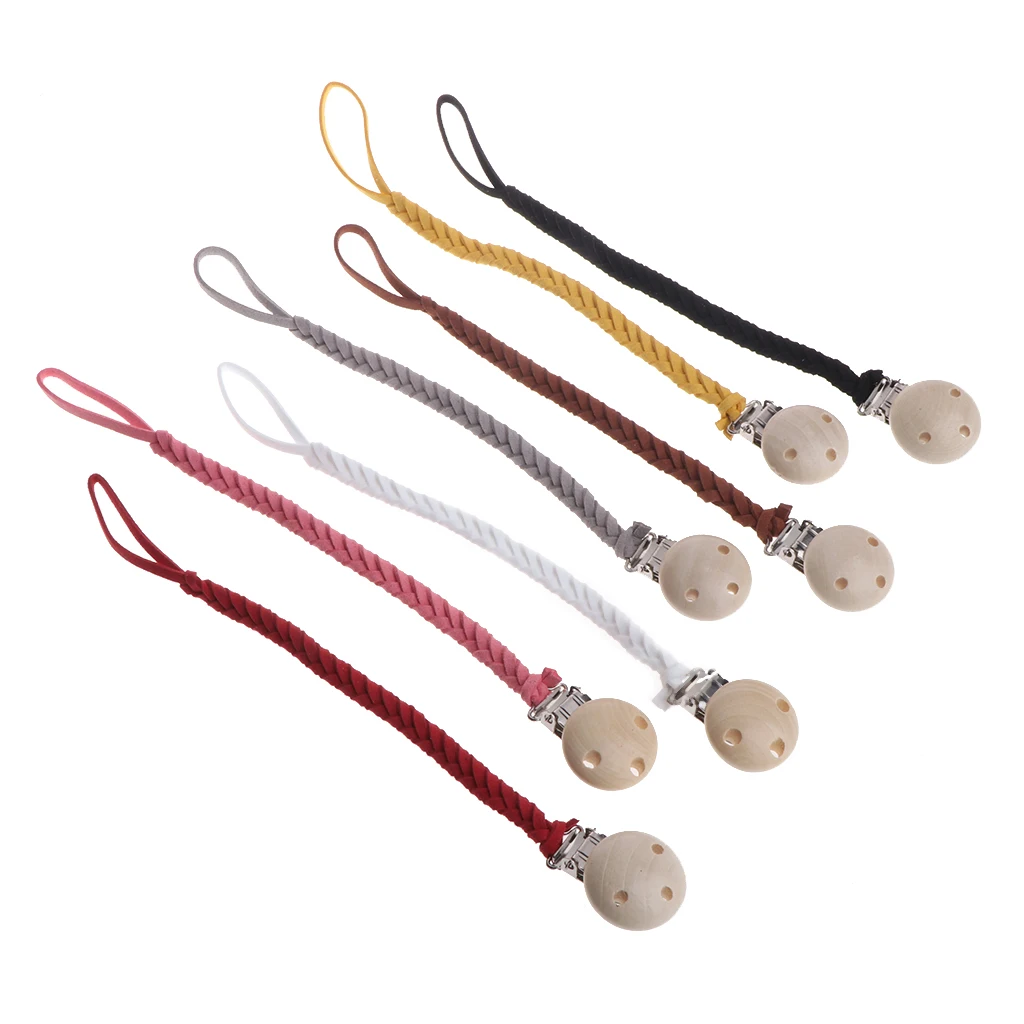 

Leather Pacifier Clips Chain Dummy Clip Pacifier Holder Nipple Soother Chain For Infant Baby Feeding