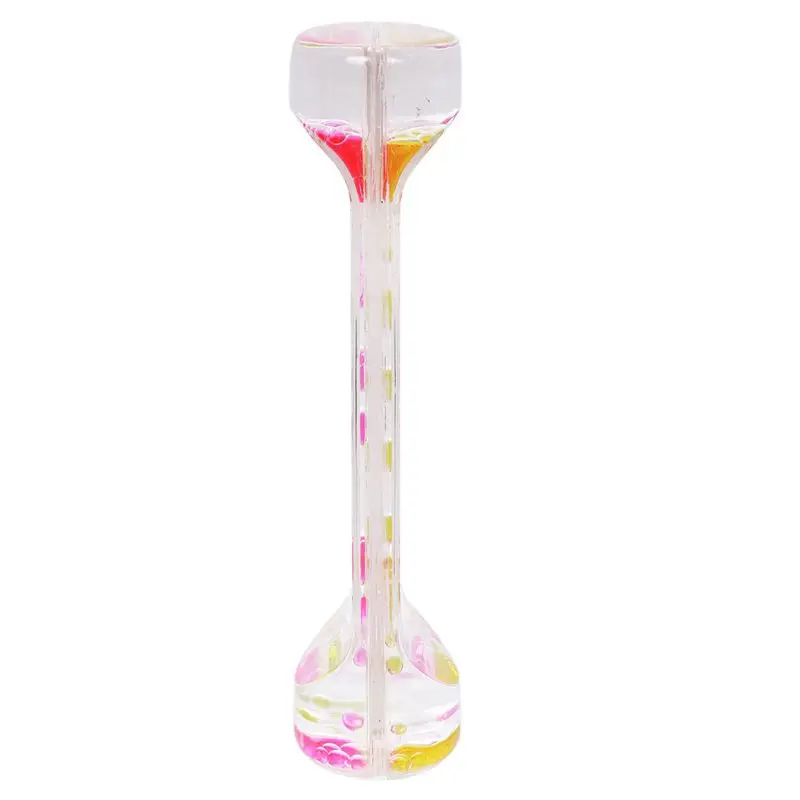 Liquid Timer Bubble Motion Drop Timer for Sensory Play Visual Bubble Gravity Gift Yellow+rose Red