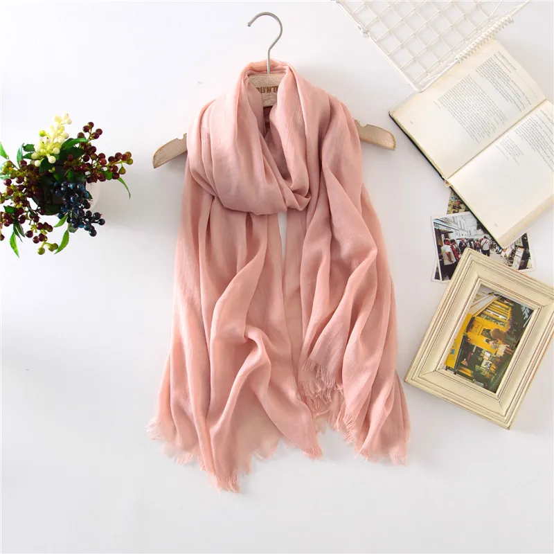 dark pink Большой размер Зимний шарф хлопок однотонный цвет Длинные женские шарфы шаль серый черный синий модный мужской шарф 200x110 см - Цвет: dark pink