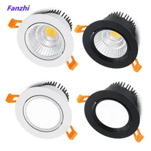 4 types round Dimmable Recessed LED Downlights 5w7w9w12w15w COB LED CeilingLamp Spot Lights AC110-220V LED Lamp Indoor Lighting