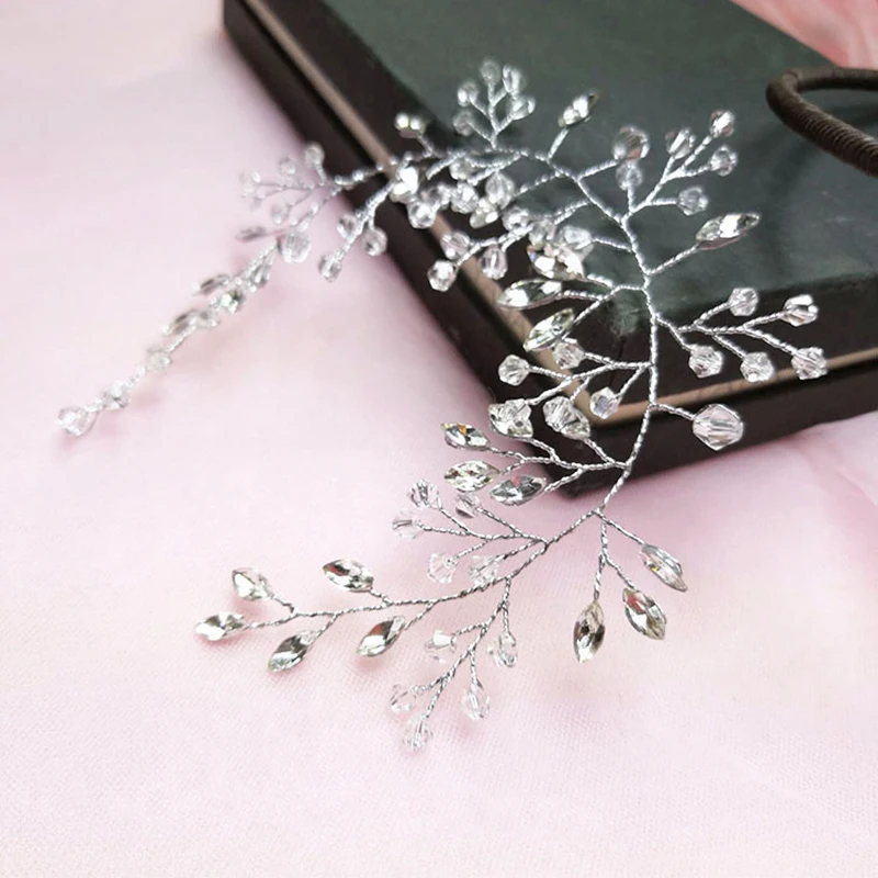 Fashion Crystal Wedding Headdress Rhinestones Headband For Bride Crown Floral Hairpin Hair Clip Bridal Jewelry Hair Accessories hair accessory,hair headdress,jewelry accessories,bridal headwear,hair band crown,hair clip