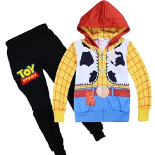 Новые детские Осенние костюмы «История игрушек мультфильма» 4 «Woody Mania» Детская куртка с капюшоном спортивный костюм куртка+ брюки повседневные комплекты одежды