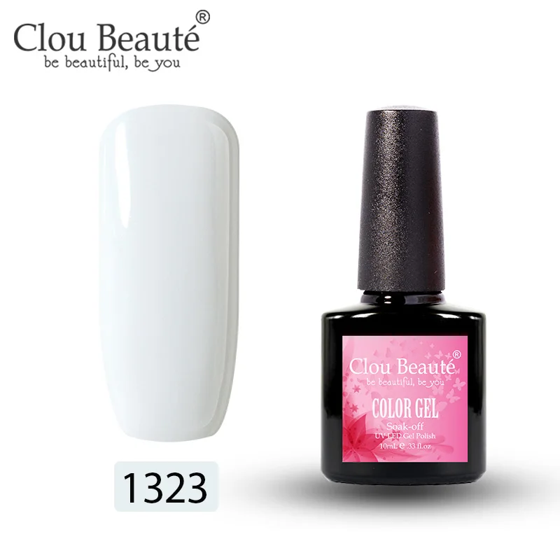 1323 Clou Beaute Gel Nail Polish Glitter Sequins Lakiery Hybrydowe Soak Off UV Gel Varnish Esmalte Para Unha Nails Gel UV Colors - Цвет: 1323