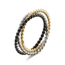 Титановая сталь три кольца с резьбой пара кольцо Блокировка универсальный обруч для мужчин и женщин