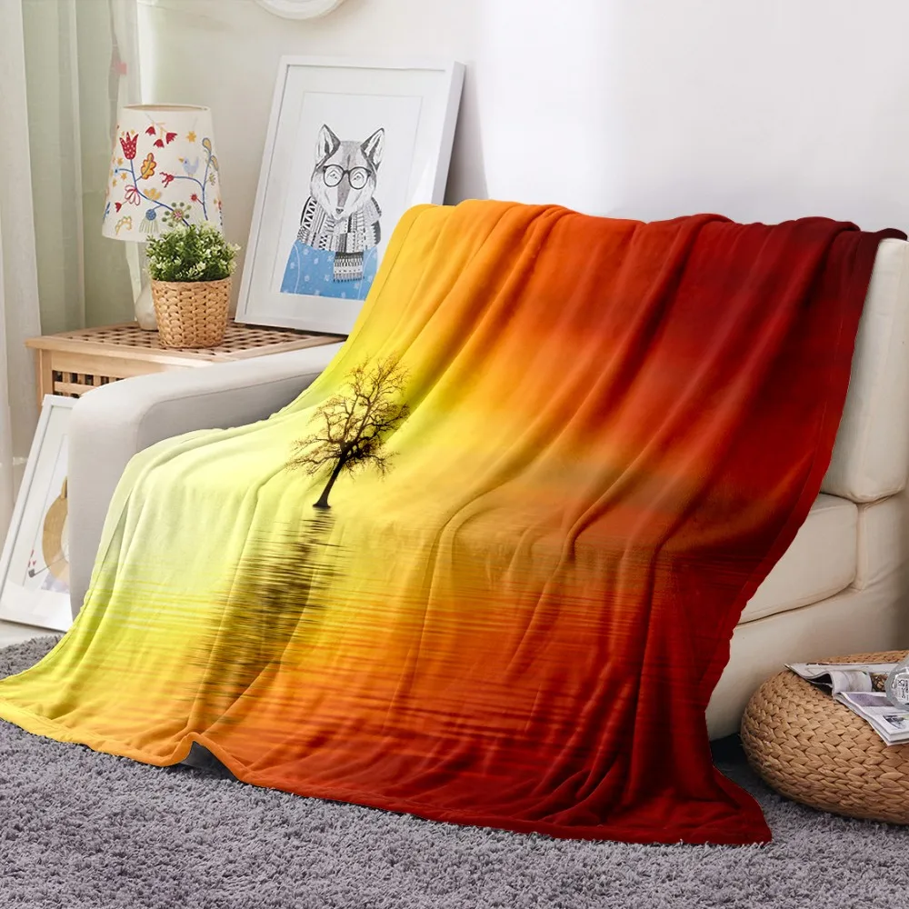 

Custom Natural Scenery Flannel Fleece Throw Blanket Girls Boys Teens Sofa Throws Summer Office Quilts Home Bed Cover Drop Ship