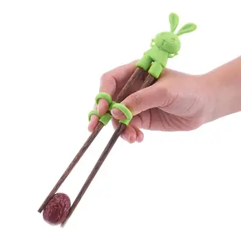 

Children Kids Training Learning Chopsticks Cute Cartoon Silicon Rabbit Utensils Boy Girl Beginners Safe Non-toxic