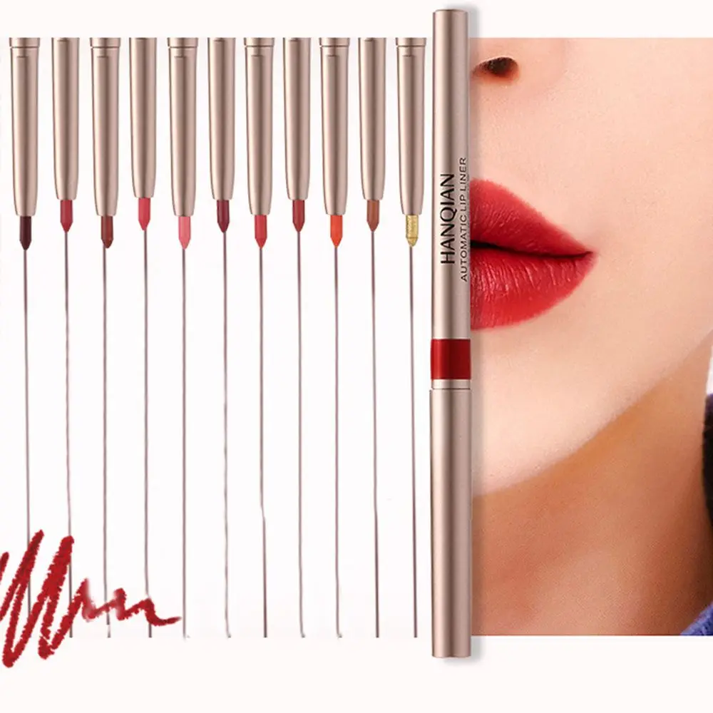10 Colors Waterproof Lipstick Matte Lip Liner Pencil Pen Long Lasting Moisturizing Sexy Red Lip Stick Beauty Makeup Cosmetic