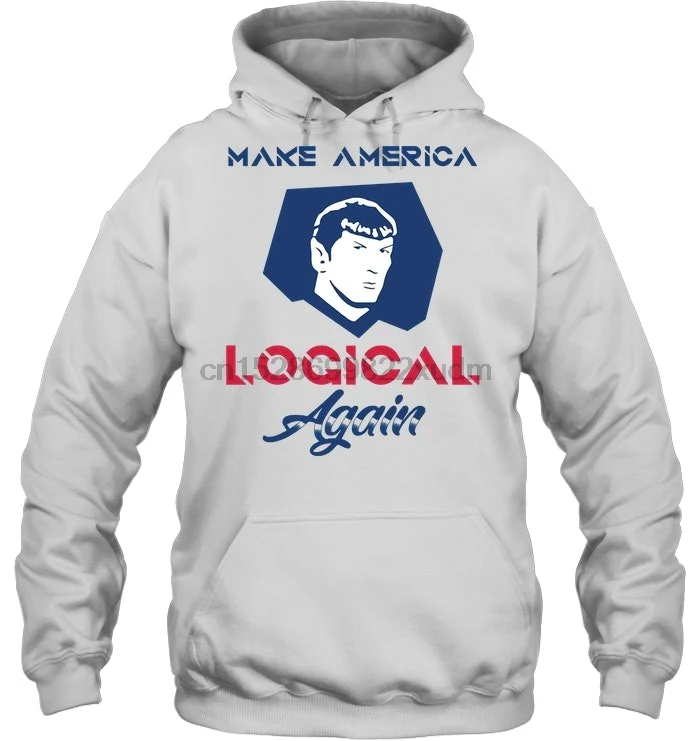 Мужская толстовка с капюшоном Make America Logic Again Spock женская уличная одежда