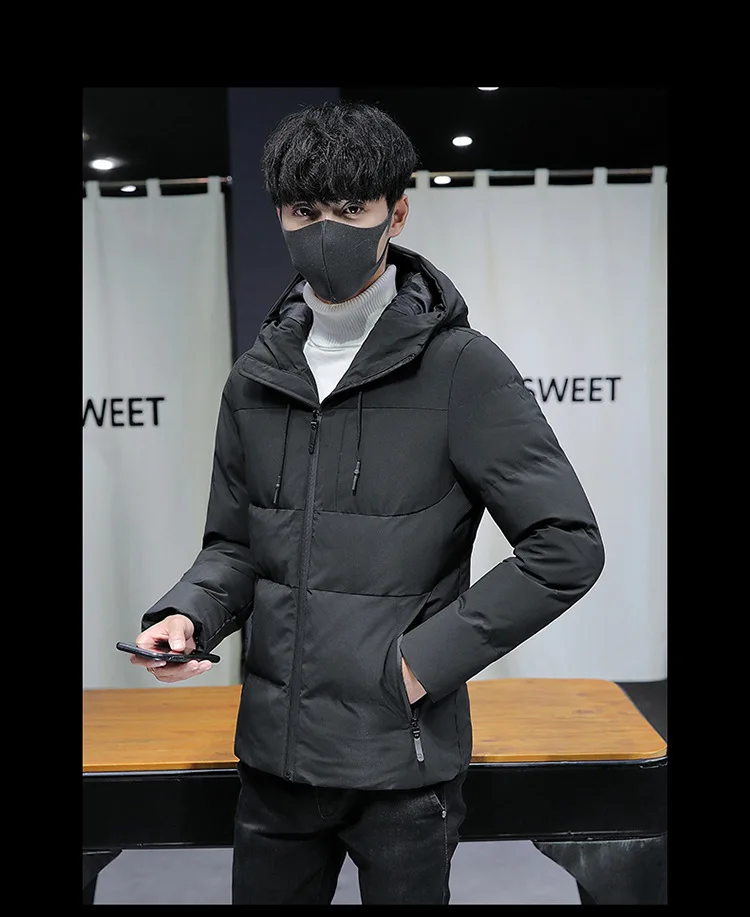 MEN'S Cotton-padded Coat Winter New Style Cotton Coat Short Korean-style Thick down Feather Cotton-padded Clothes Fashion Man Ho