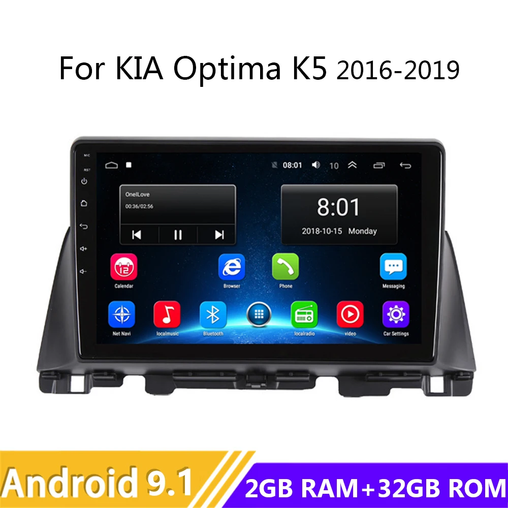 Автомагнитола 2 ГБ + 32 Android 9 1 dvd для KIA K5 Optima 2016-2019 дюймов 2Din стерео GPS навигация