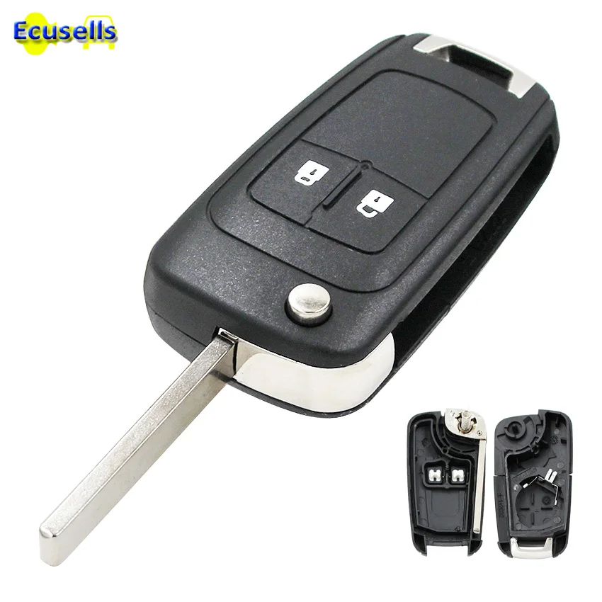 Llave de mando a distancia vacía de 2 botones, carcasa fob para Opel Astra J Mokka Insignia Adam Astra J, cascada Karl Zafira C HU100 sin cortar