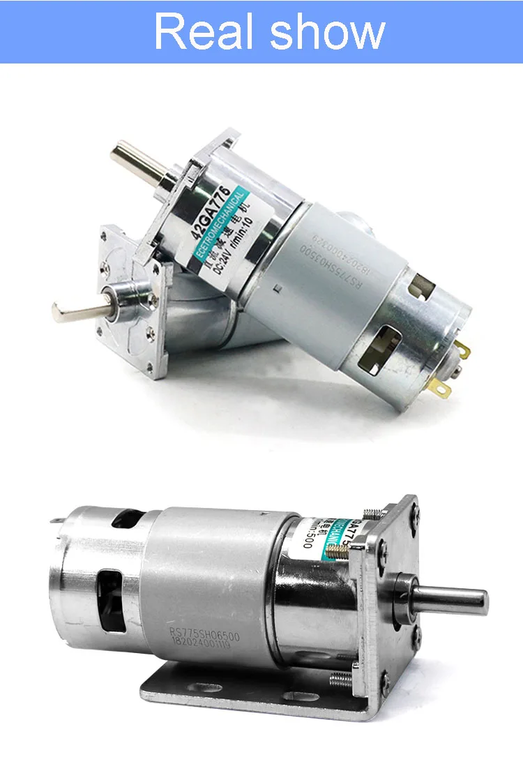 25W 60 кг торможения постоянного 775 Мотор 12 V/24 V высокое Мощность высокий крутящий момент небольшие Шестерни мотор обратный Скорость регулирующий медленно Скорость мотор
