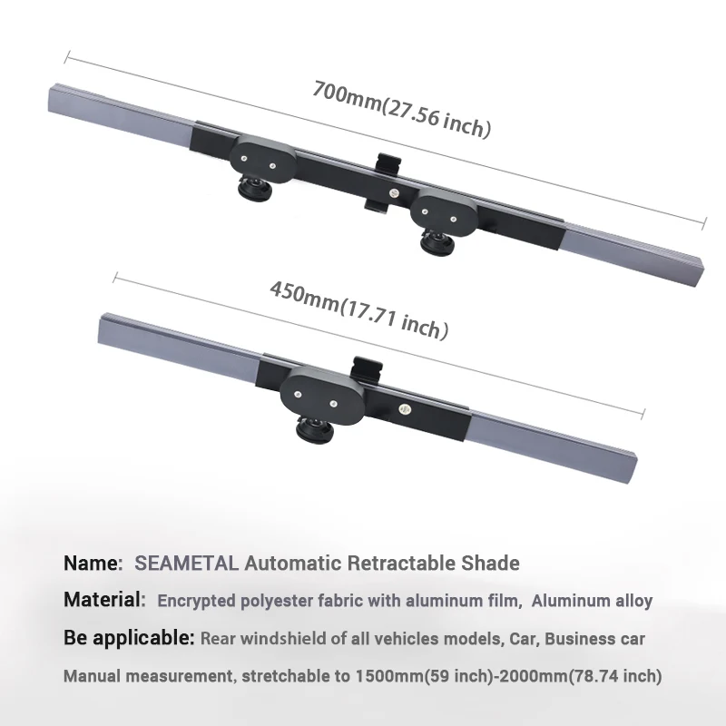 Car Sunshades Retractable Windshield Curtains for UV Blocking