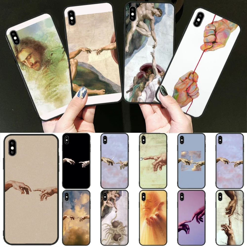 Чехол BaweiTE Art Fresco Michelangelo для iPhone 11 pro XS MAX 8 7 6 6S Plus X 5 5S SE XR | Мобильные телефоны и
