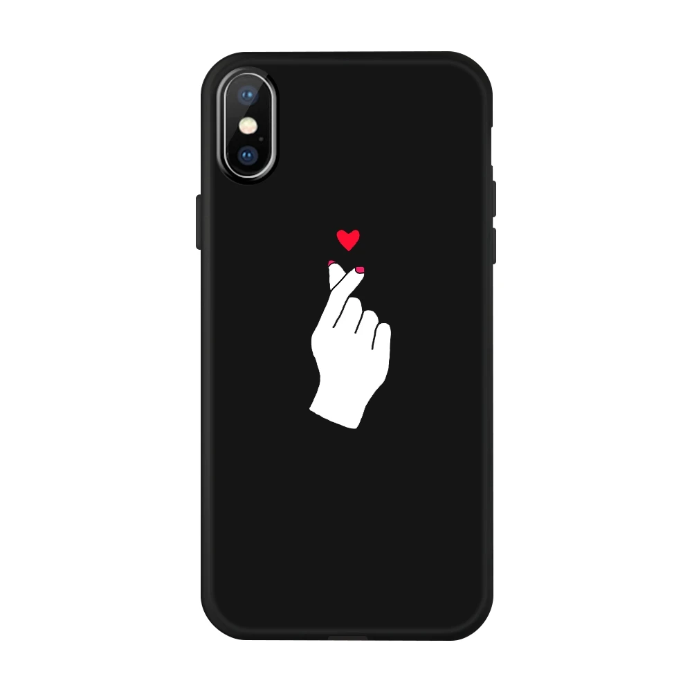 Черный ТПУ окрашенный чехол для iPhone 8 7 6 6S Plus X XS Max X 5 5S SE чехол Funda iPhone8 iPhone7 Plus силиконовый мягкий модный чехол - Цвет: 17