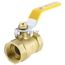 Желтая ручка рычага 3/4PT Женская резьба полный порт шаровой клапан 216
