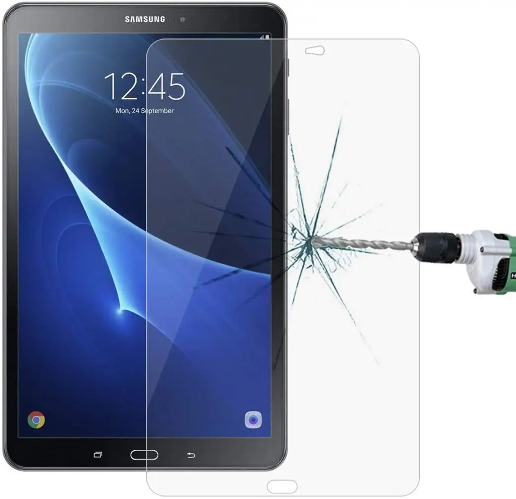 Ультратонкий Магнитный чехол для samsung Galaxy Tab A 10,1, умный чехол из искусственной кожи, чехол с функцией автоматического сна/пробуждения T580 T585, SM-T580 чехол s - Цвет: not case only glass