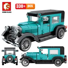 Şehir mekanik klasik araba MOC modeli Bricks Creator için yüksek teknoloji klasik cabrio yarış araç yapı taşları oyuncak çocuklar için