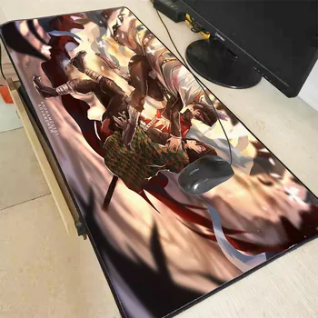 

XGZ Large PC Computer Notebook Mousepad Table Desk Mat with Lock Edge Gaming Mouse for Anime Demon Slayer Kimetsu No Yaiba