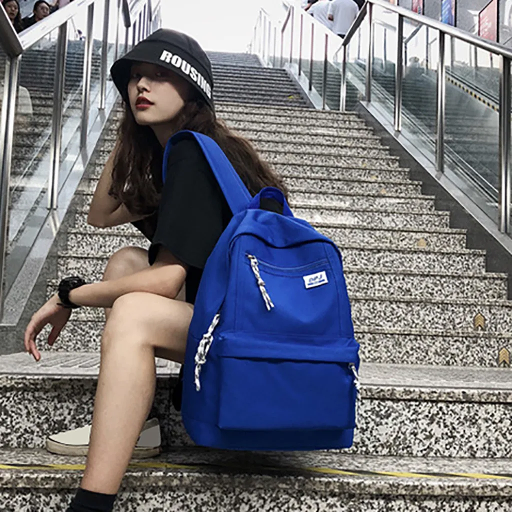 Aelicy Hot Sale Women Solid Color Oxford Waterproof Backpack Lady Travel Bag Girls Students Pencil Case School Shoulder Bags