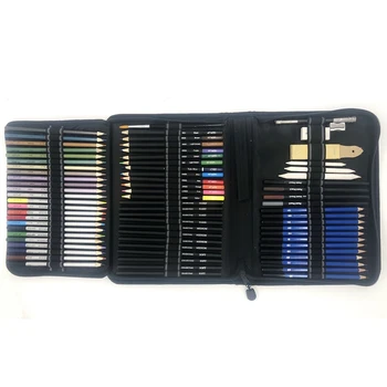 

72Pcs Drawing Pencils Set Sketch Colored Pencils Watercolor Artist Kit Art Supplies for Kids Student Gift