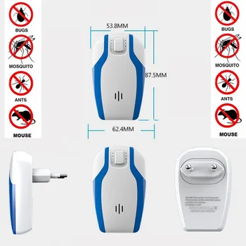 

Pest Control Ultrasonic Repeller Electronic Plug in Pest Repellent for Insects Mosquitoes Mice Rat Roaches Bugs Flies