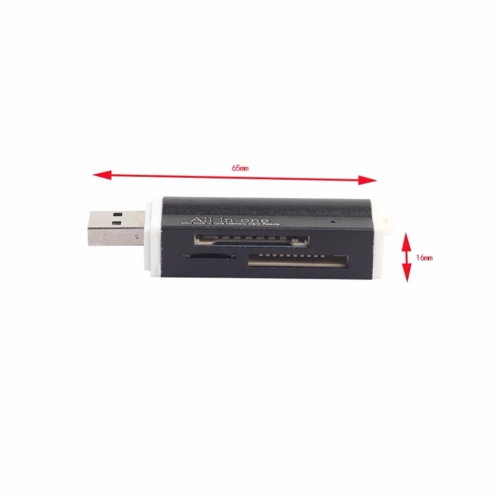 4 в 1 мульти USB карта памяти ридер флэш-накопитель высокоскоростной USB 2,0 для TF Micro SD MMC SDHC M2