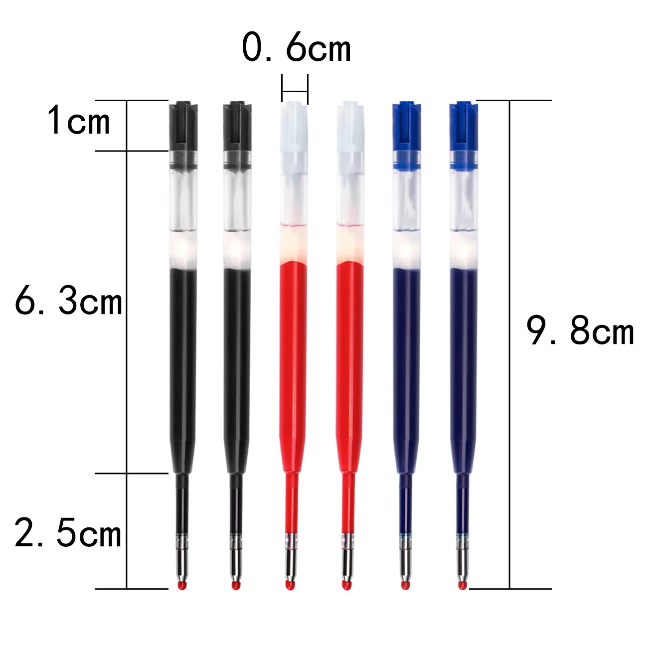 G2 red blue black water based signature refill 0.5mm rotating metal pen to replace carbon refill and press the neutral core