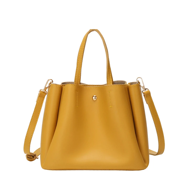 

Simple Woman PU Leather Work Bag Fashion Ladies Handbags Commuter Large Capacity Young Female Texture Messenger Bag Waterproof