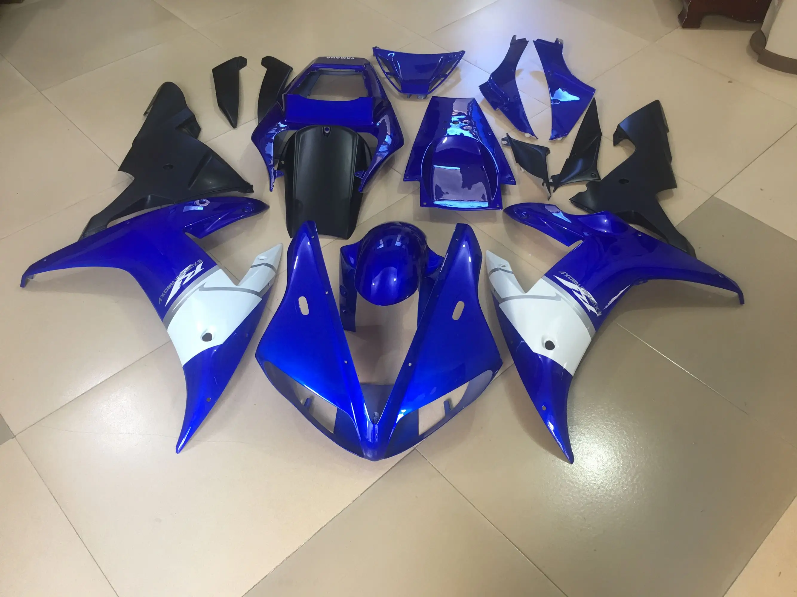 Мотоцикл обтекатель комплект для YAMAHA YZFR1 02 03 YZF R1 2002 2003 YZF1000 yzfr1 ABS синие белые обтекатели комплект