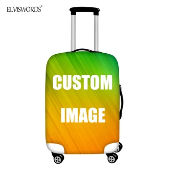 

ELVISWORDS Luggage Cover 3D Custom Print Waterproof Zipper Thick Travel Trolley Suitcase Protective Covers Apply to 18-32 Inch
