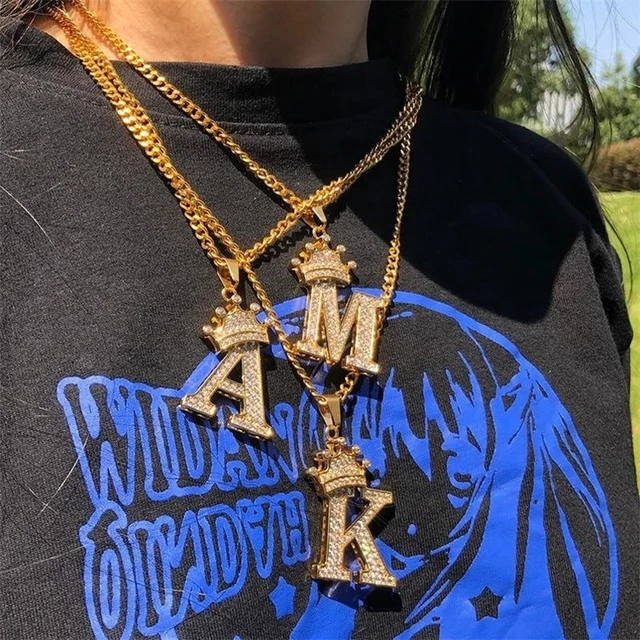 Hip Hop Necklace Letters, Necklace Women Letter Hip Hop