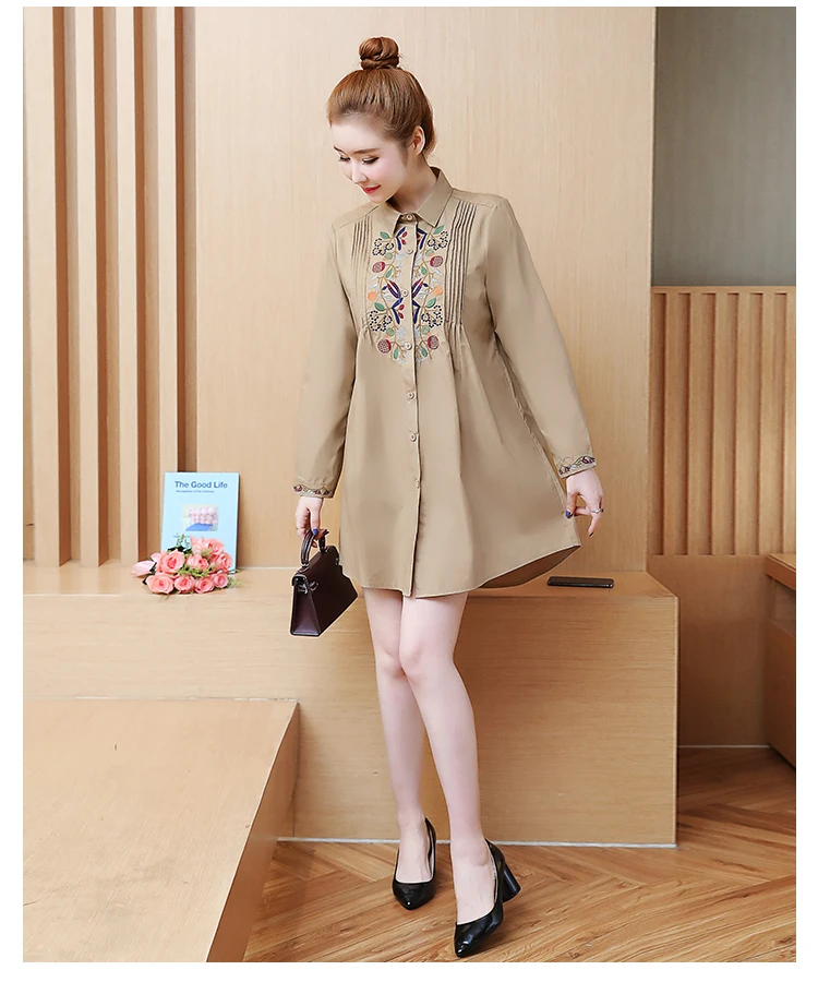 TUHAO Plus Size 5XL 4XL 3XL Womens Tops and Blouses Vintage Long Sleeve Long Shirt Women Harajuku Ladies Tops Clothing LZ67