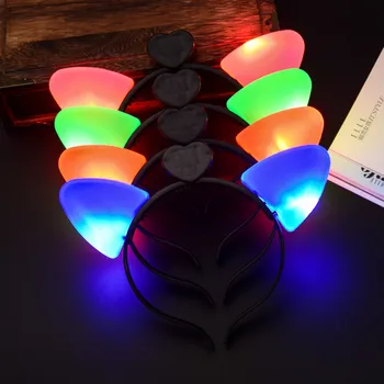 

LED Cat ear headband luminous headband flash glow headband luminous headdress party supplies