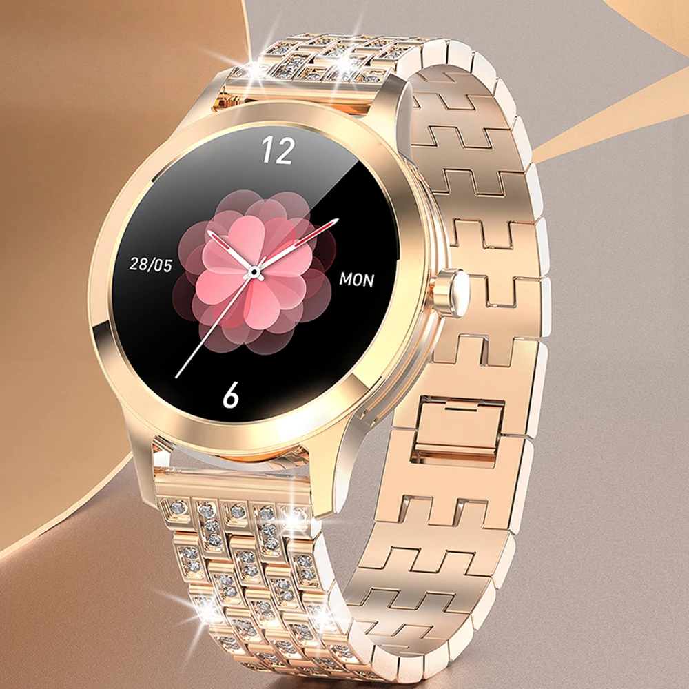 LEMFO Ladies Smart Watch Women Diamond strap Blood Pressure Monitor Sleep Monitoring Smartwatch IP68 Waterproof For IOS Android |