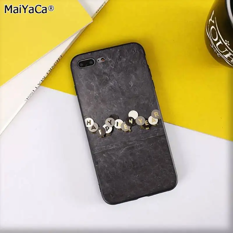 A8 Чехол для телефона MaiYaCa Cheers, золотой, розовый, год, черный, мягкий чехол для iPhone 11 pro XS MAX 8 7 6 6S Plus X 5 5S SE XR - Цвет: A8