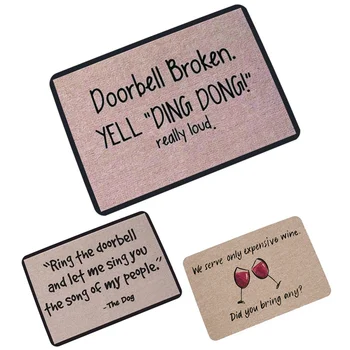 

Entrance Decorative Outdoor Mat Doormat Letter Printed Rubber Back Non-slip Indoor Front Door Dirt Trapper Rug Floor Mat Doormat