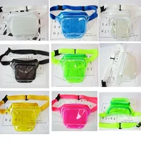 3pcs 2021 New Women Pvc Jelly Transparent Fanny Packs Summer Beach Waterproof Waist Bags 1