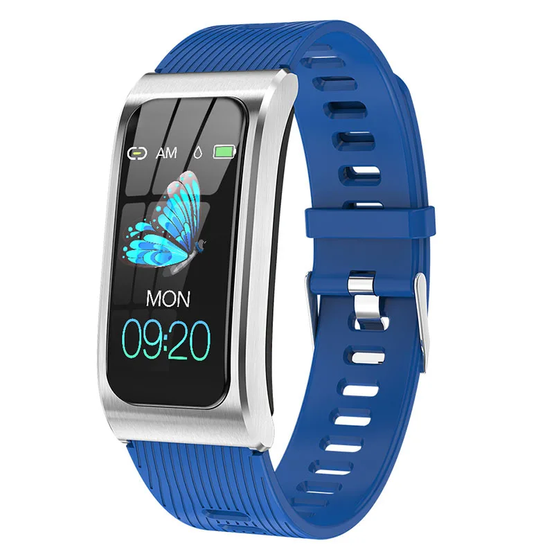 Спортивные Смарт-часы монитор сердечного ритма во время сна кровяное давление фитнес-трекер Водонепроницаемый Android IOS Smartwatch Relogio inteligente - Цвет: rubber blue