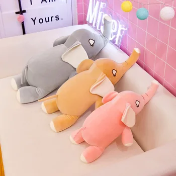 

50-80CM new soft elephant pillow plush toy down jacket cotton doll girl doll elephant doll birthday gift Christmas gift
