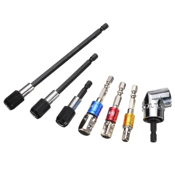 

7pcs Magnetic Socket Holder Adapter Extension Bit 105 Degree Hex Drill Screwdriver Tool Parts Set Power Driver Wrench